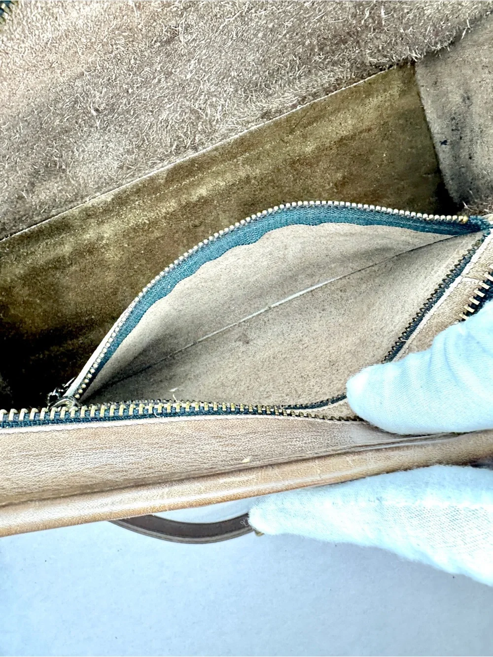 Coach Tan Leather Messenger Bag